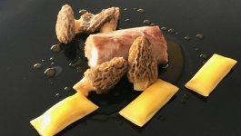 pates au truffes, morilles et veau sauce à l'orange